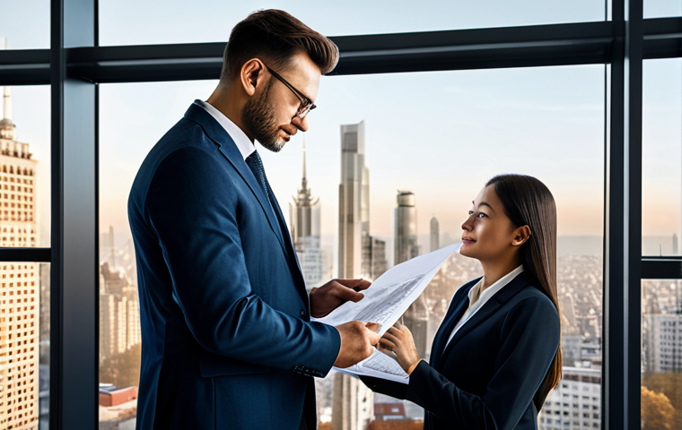 **
"A confident architect in a modern office, reviewing blueprints with a colleague, both fully clothed in professional attire, large windows with a cityscape view, warm lighting, safe for work, perfect anatomy, correct proportions, well-formed hands, appropriate content, family-friendly, high quality."
**