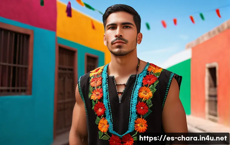 캐릭터디자인에서 캐릭터 성격 반영하기 - A confident Hispanic male character standing tall with an open chest and relaxed shoulders, wearing ...